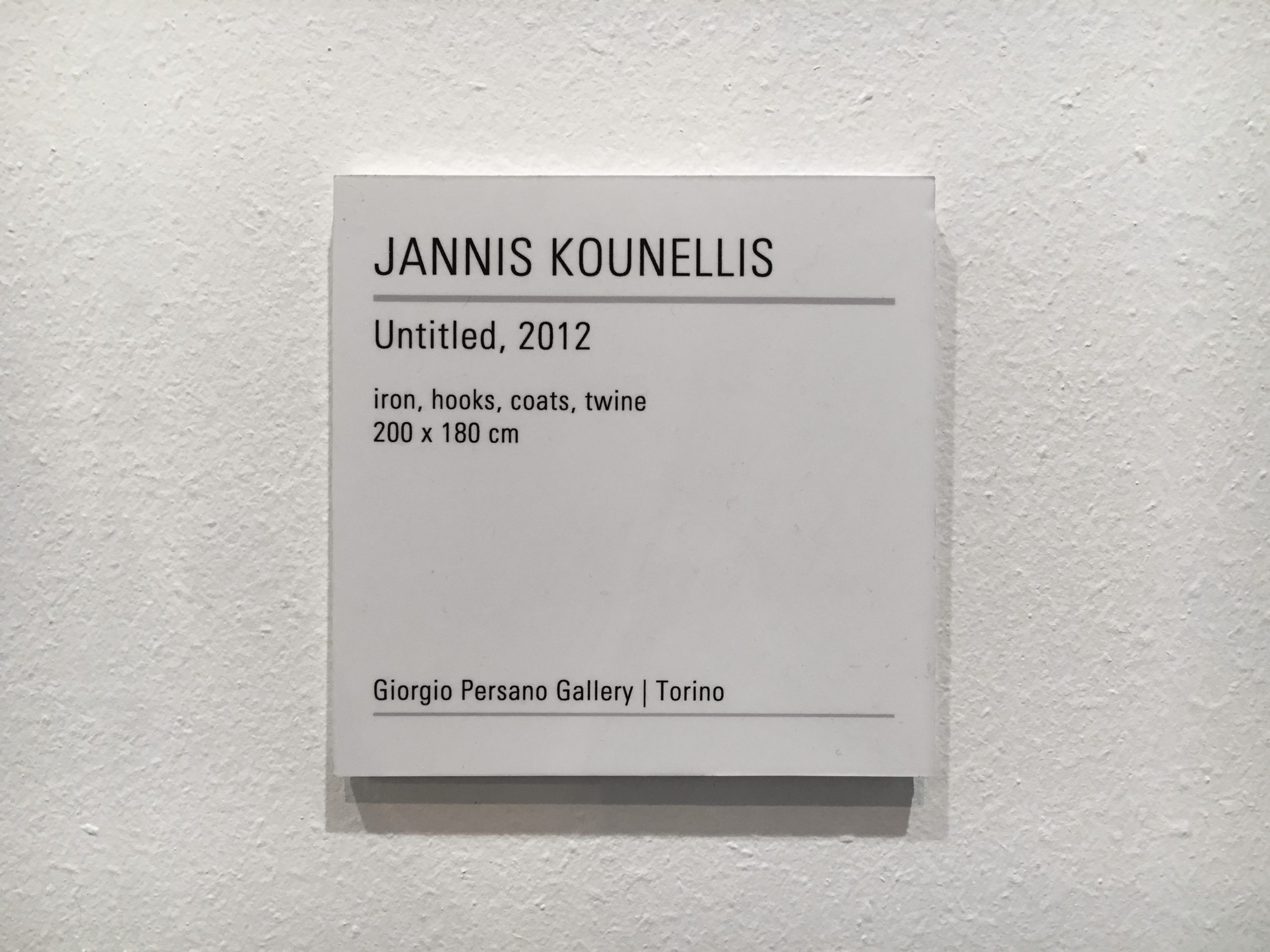 Jannis Kounellis 1
